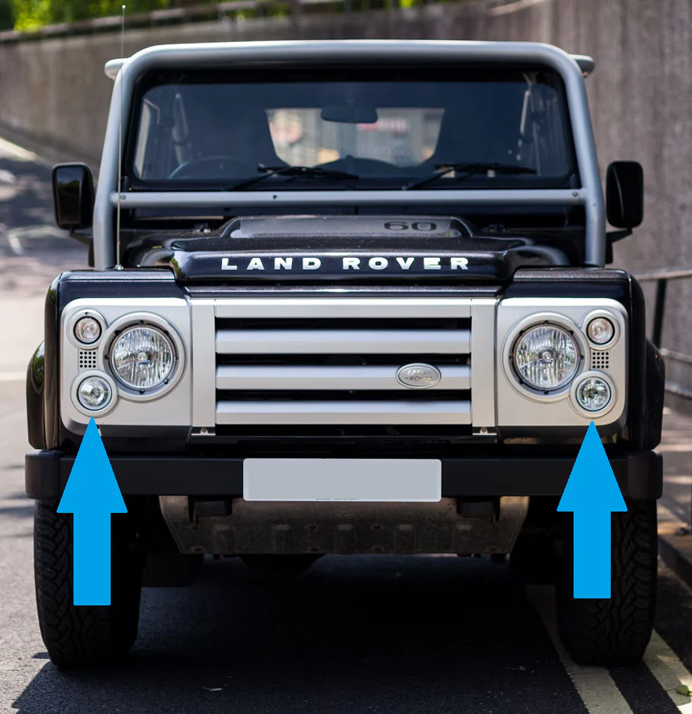 Spot Light Kit Pair for Land Rover Defender SVX front grille - Genuine - Image 5