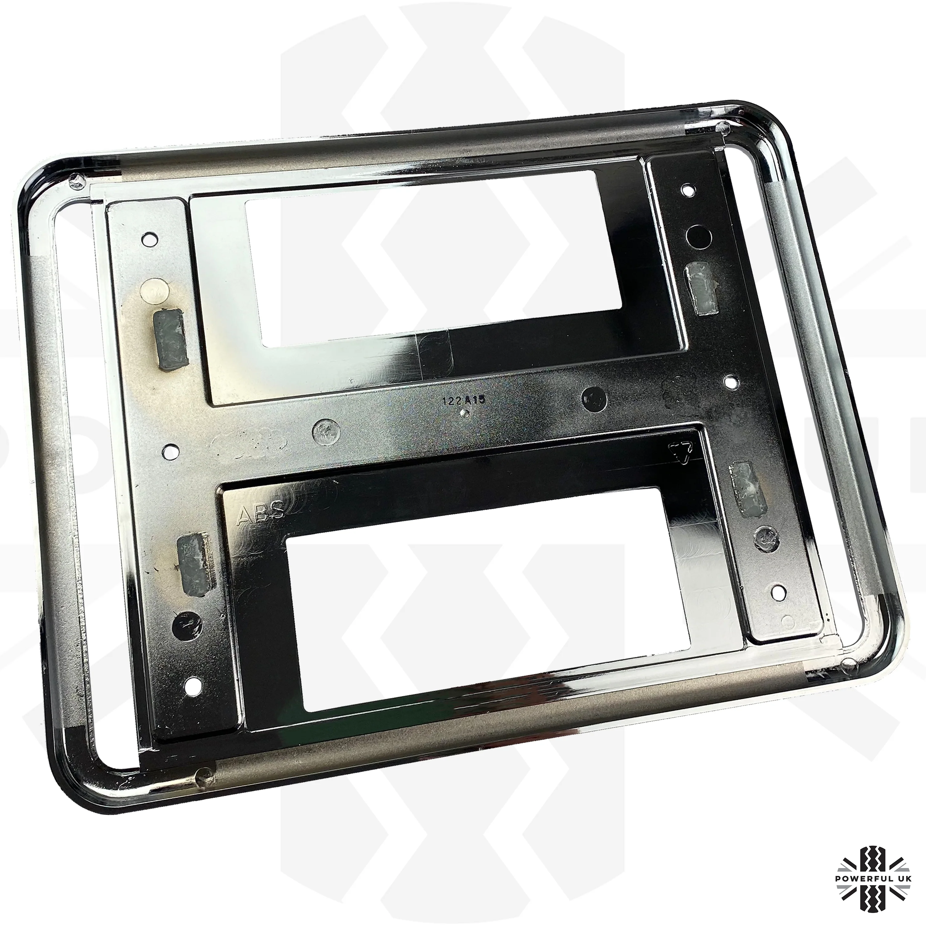 Square Rear Number Plate Surround for Land Rover Defender - Chrome - Image 3