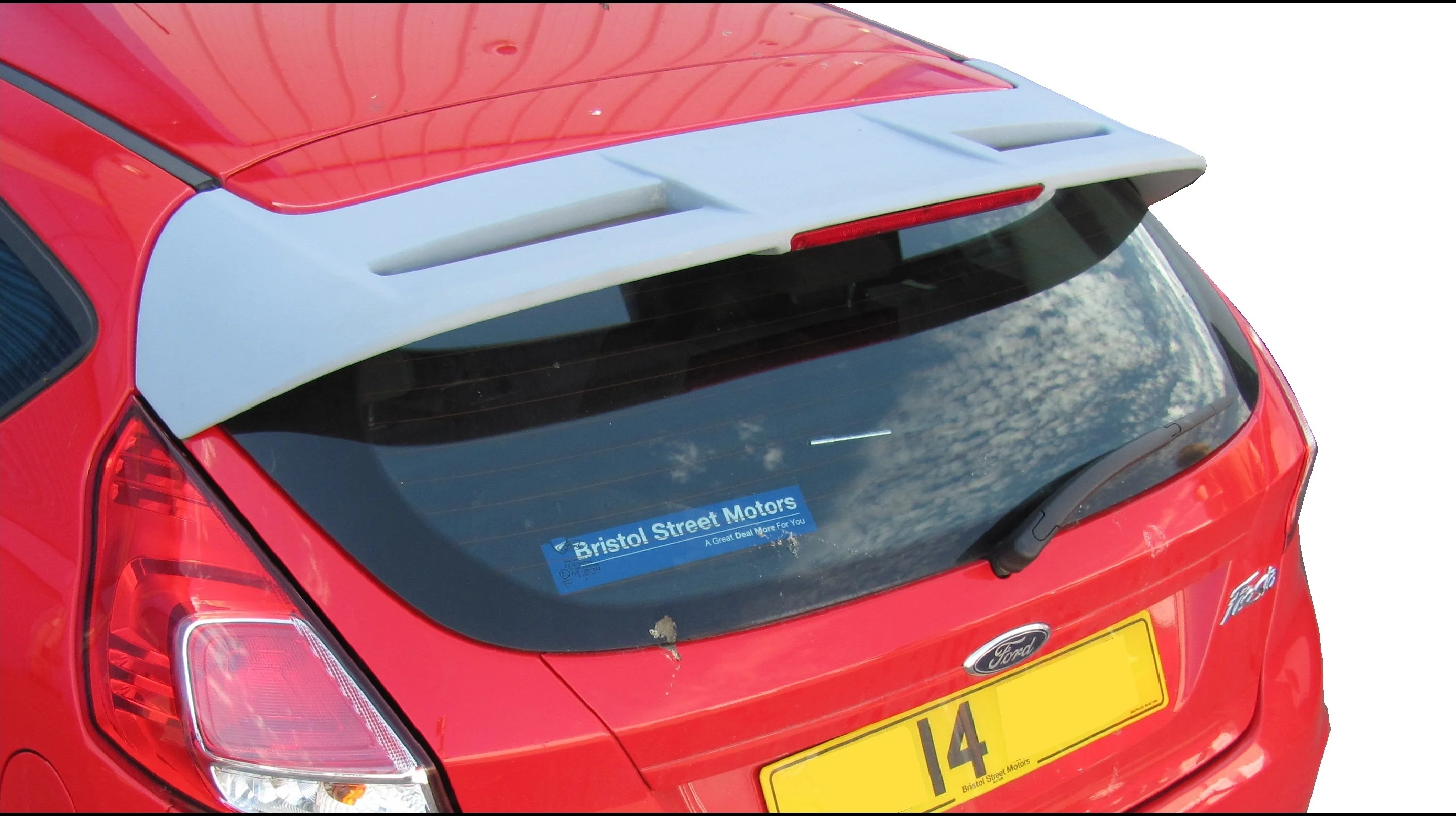 ST Style Rear Spoiler - Primer - for Ford Fiesta Mk 7 - Image 7