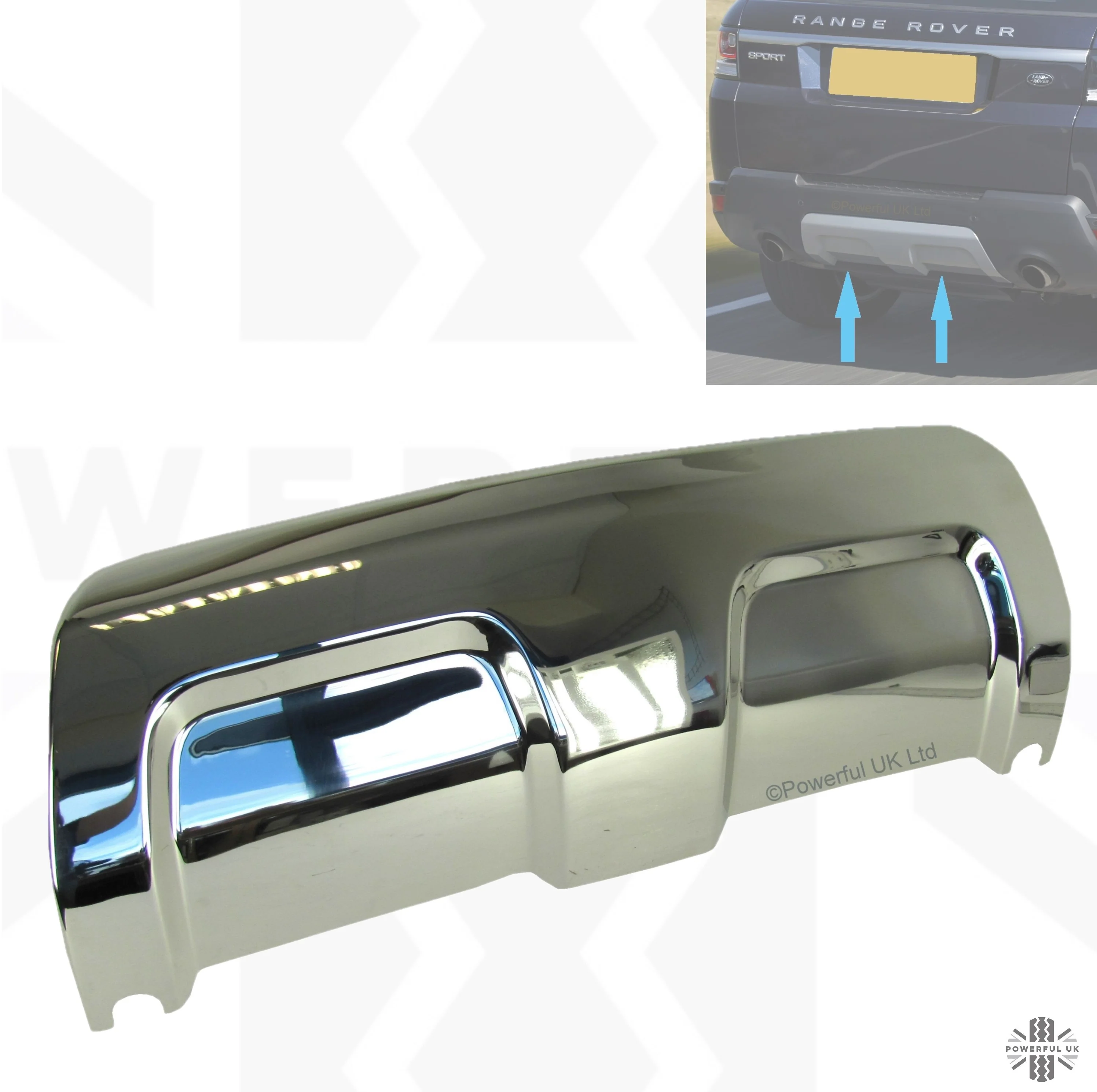 Genuine Stainless Steel Rear Skid Plate for Ranger Rover Sport L494 (2014-17)