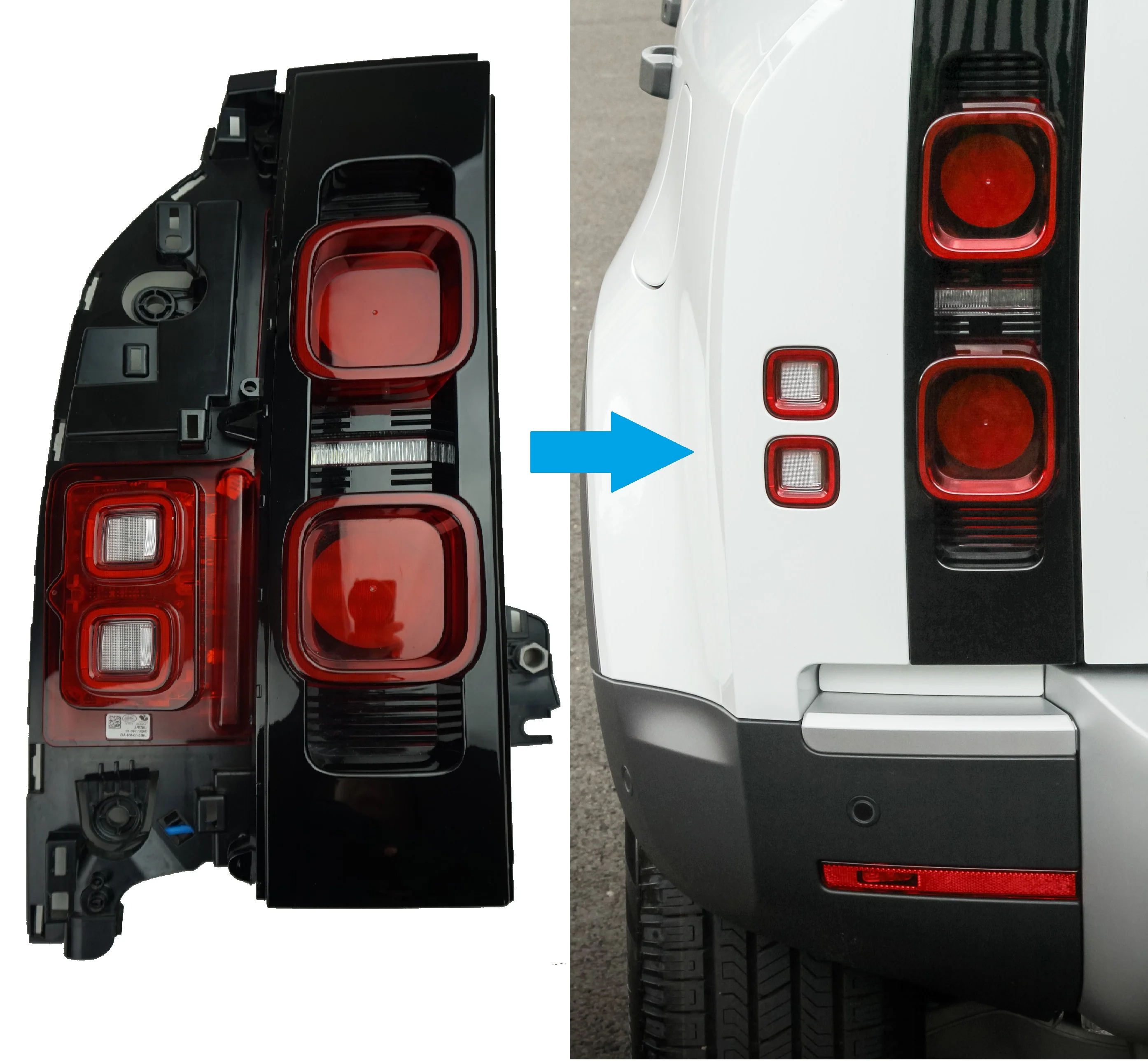 Standard UK Rear Light Assembly for Land Rover Defender L663 - LH (Used)