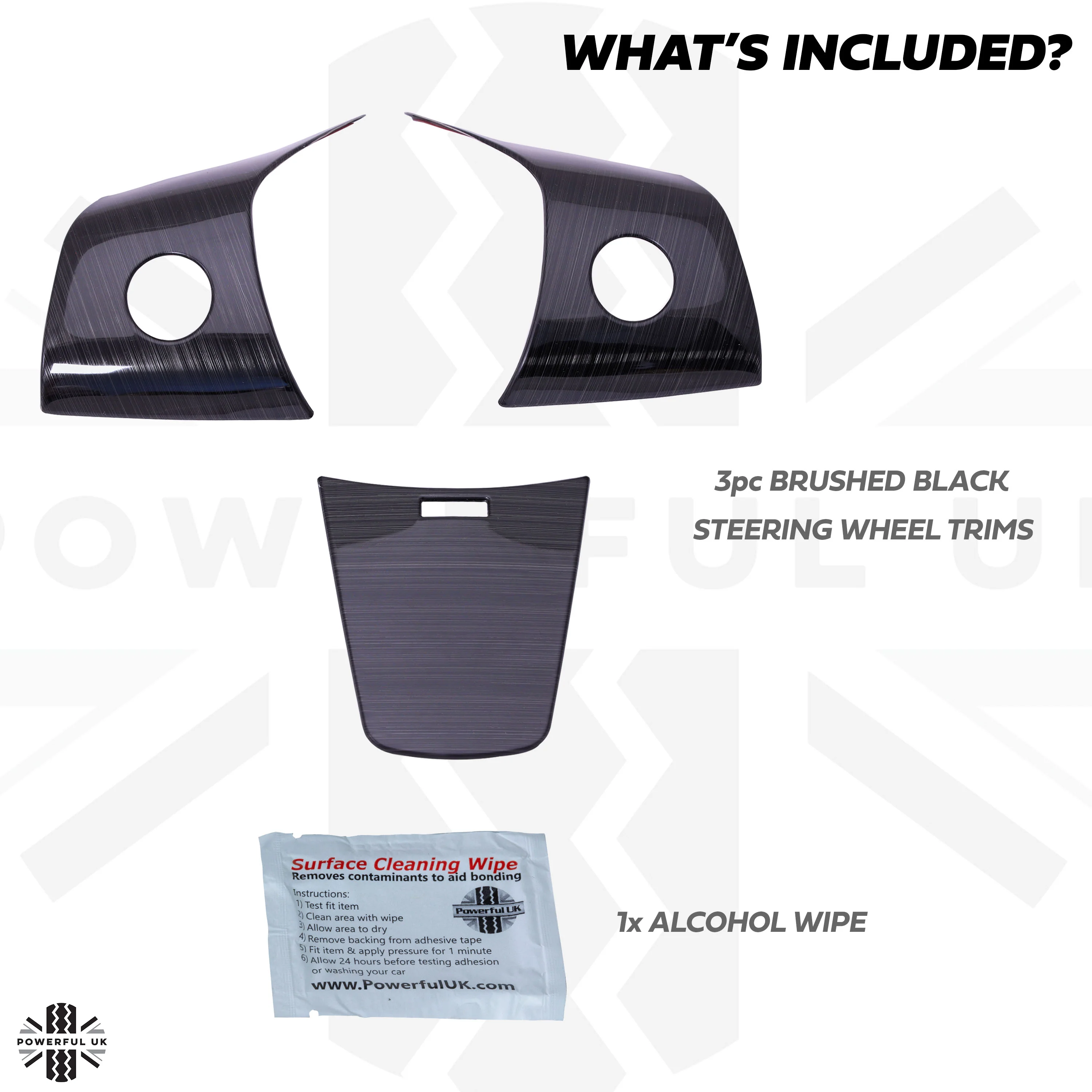 Steering Wheel Column Cover Trims for Tesla Model 3 - Brushed Black - Image 3