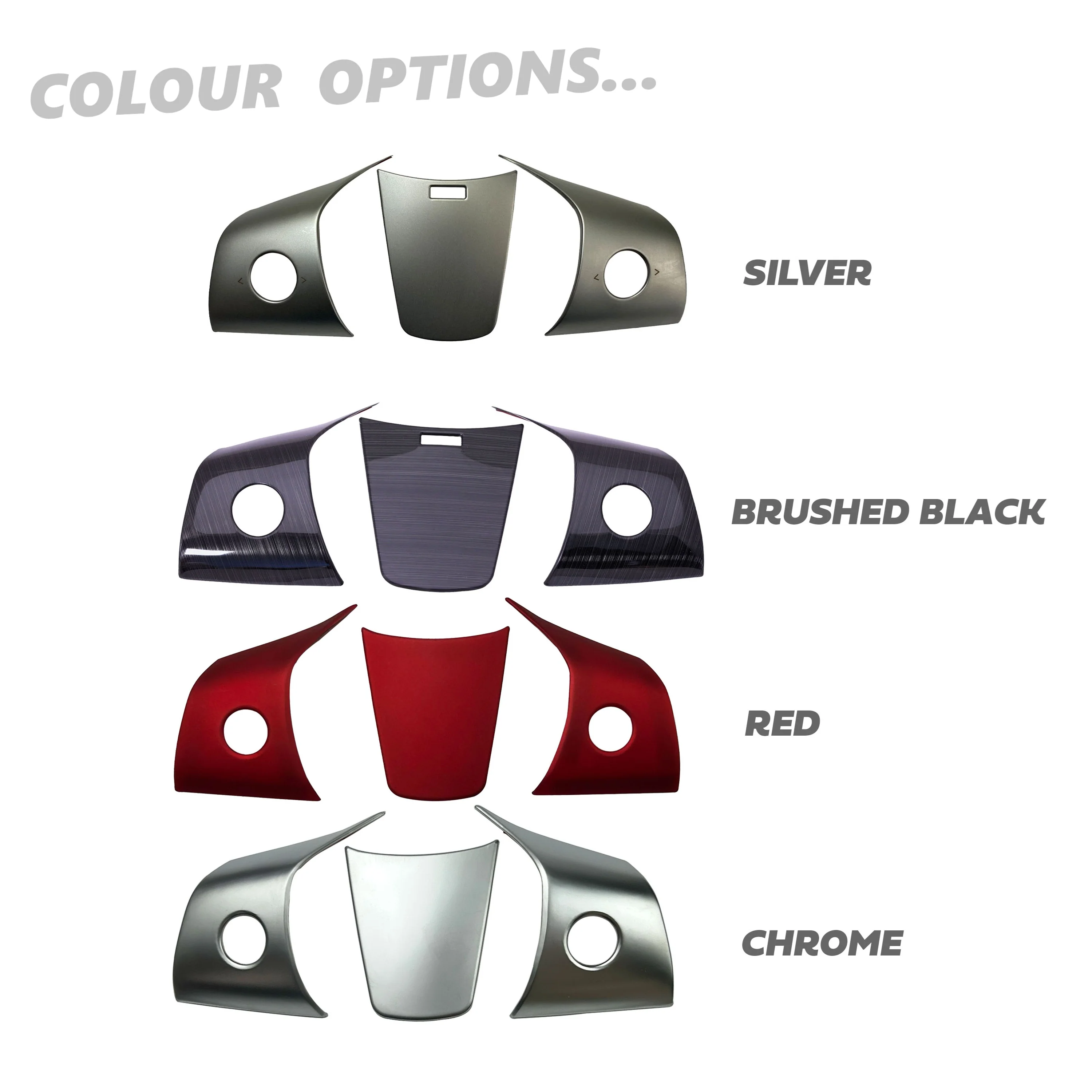 Steering Wheel Column Cover Trims for Tesla Model 3 - Brushed Black - Image 6