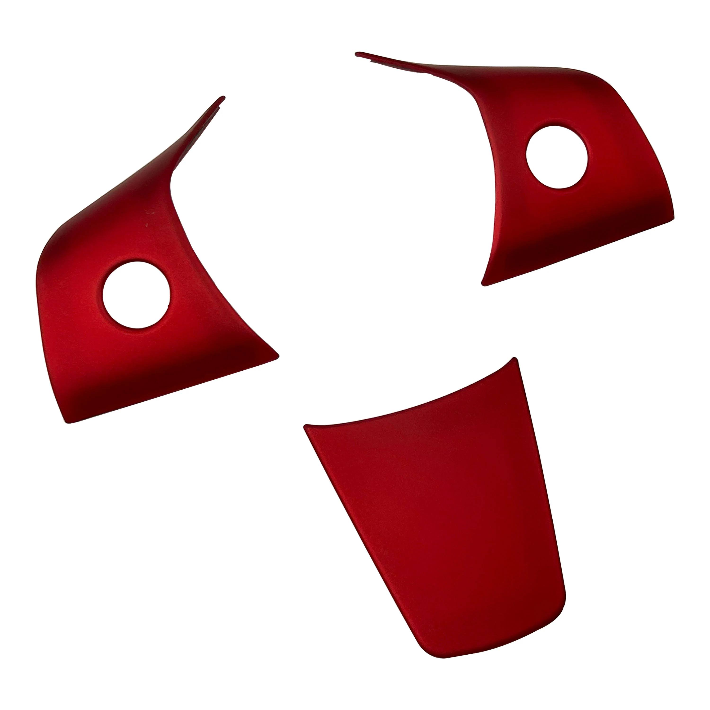 Steering Wheel Column Cover Trims for Tesla Model 3 - Red - Image 2