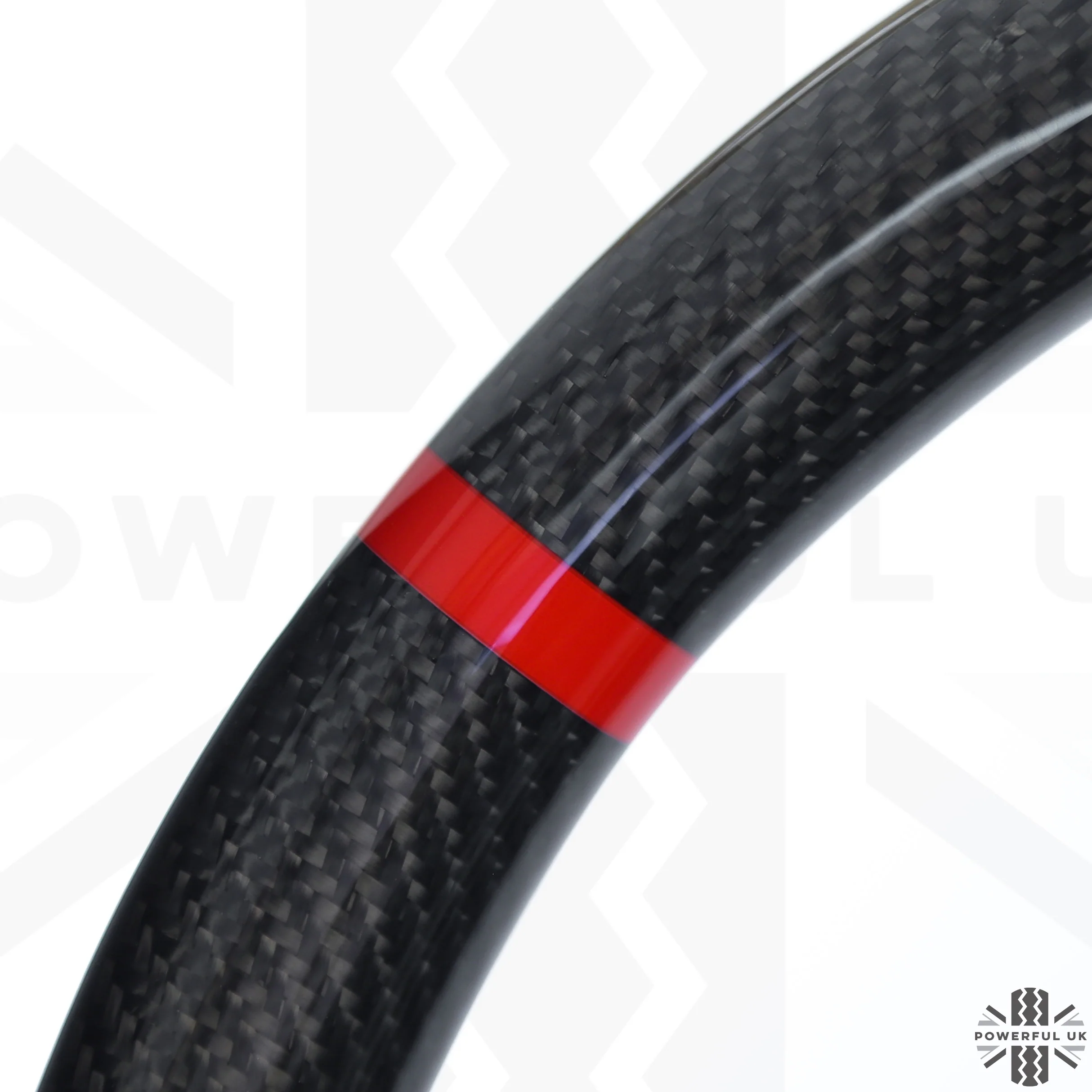 Steering Wheel - Non-Heated - Carbon Fibre - Sports Grip - Red Stitch - for Tesla Model 3 - Image 4