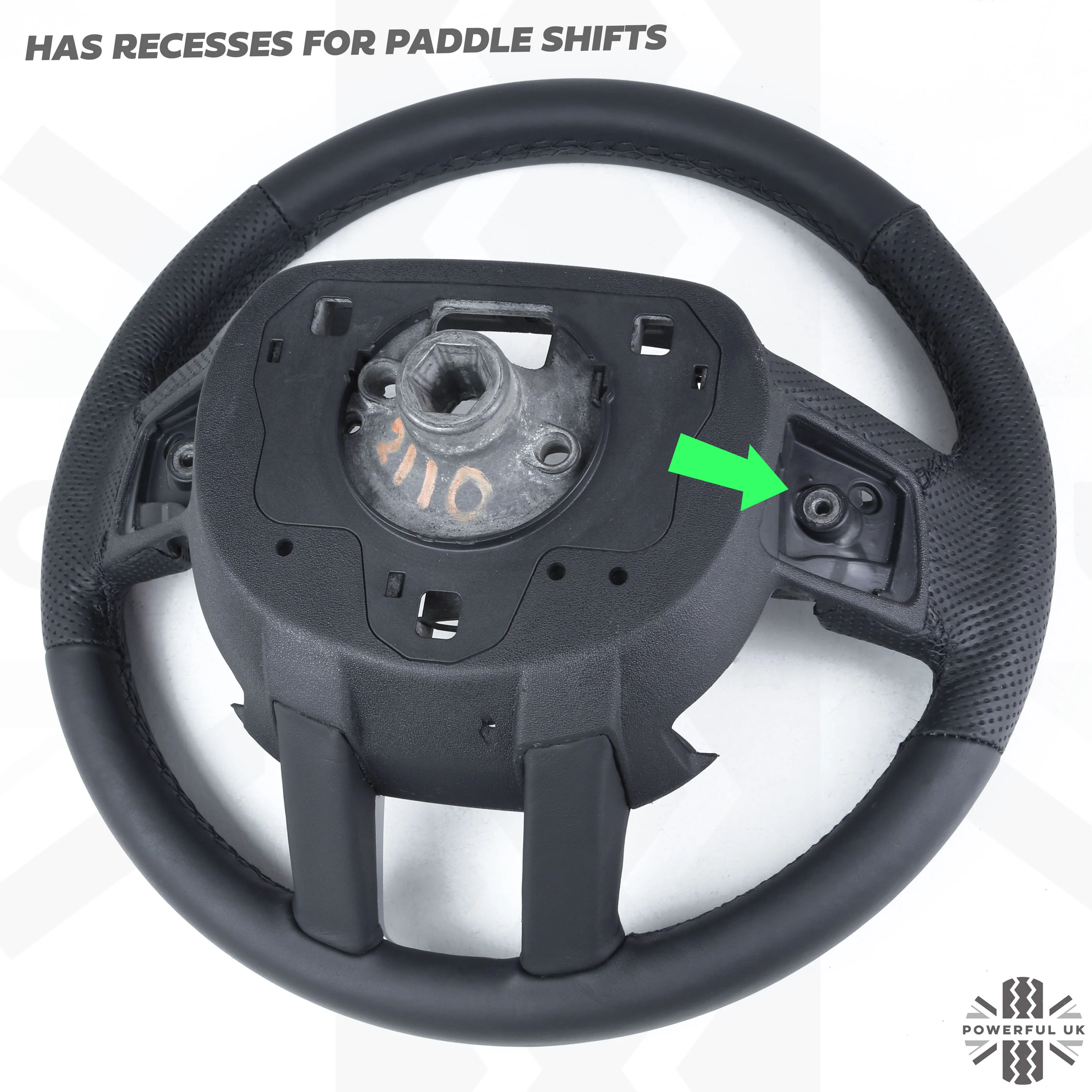 Steering Wheel Non Heated / Paddle Shift / Perforated Leather for Range Rover Evoque 1 - Black - Image 5