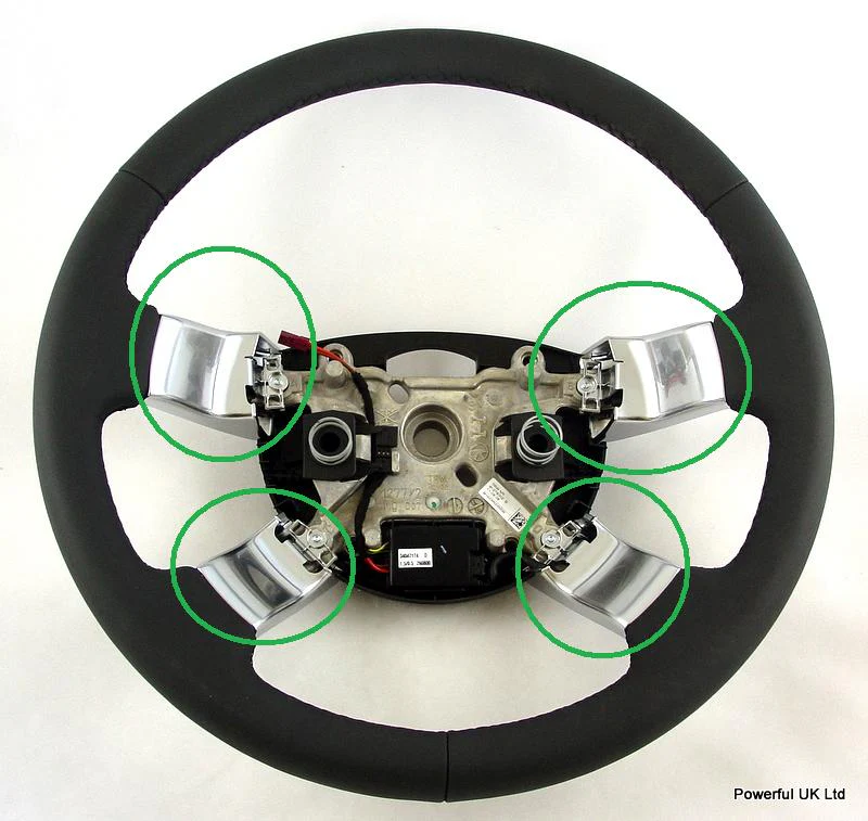 Steering Wheel Spoke Cover Kit ( 8 pcs ) for Range Rover L322 Genuine - Chrome - Image 2