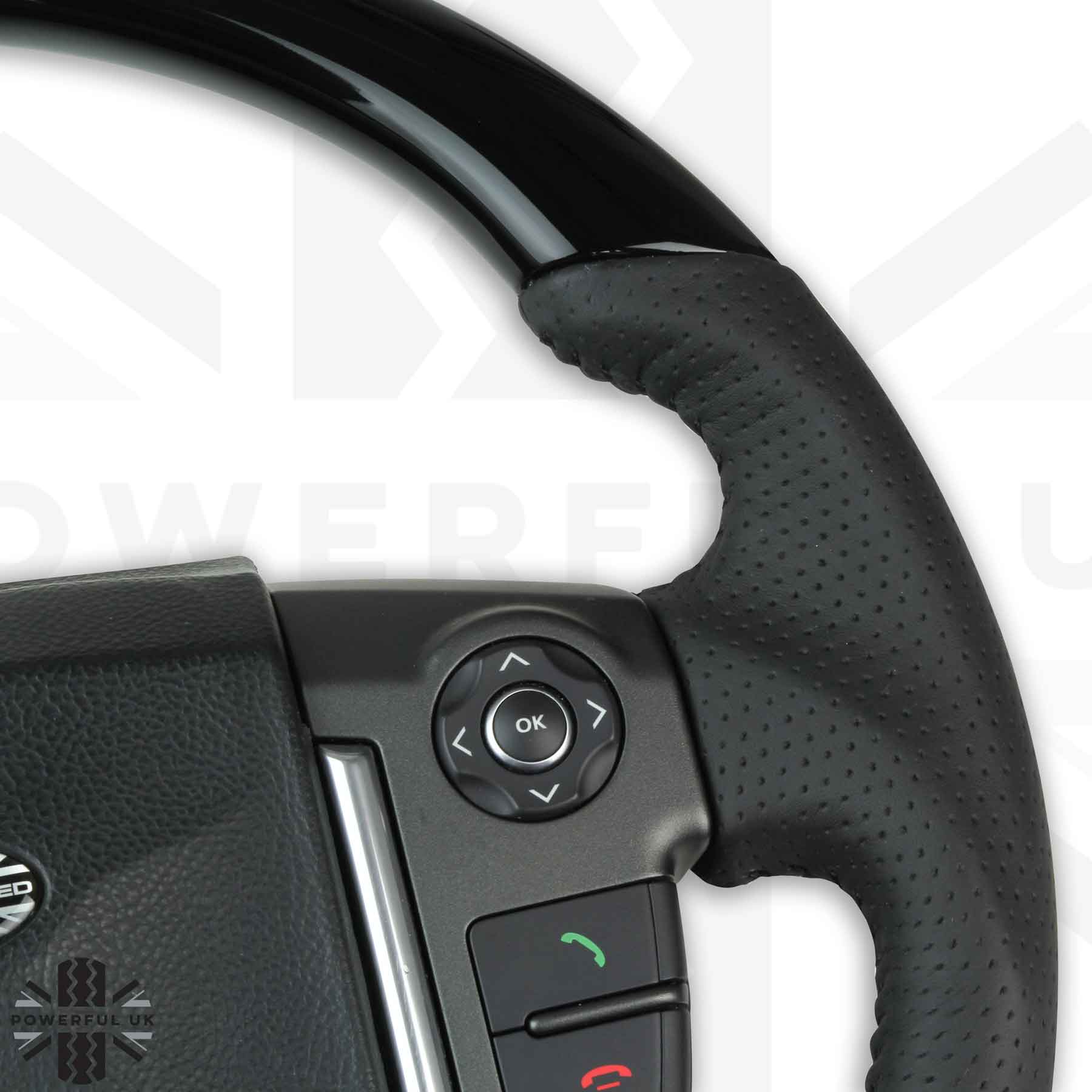 Steering Wheel -Sport Grip - Perf - No Heat - Black Piano for Land Rover Discovery 4 - Image 2