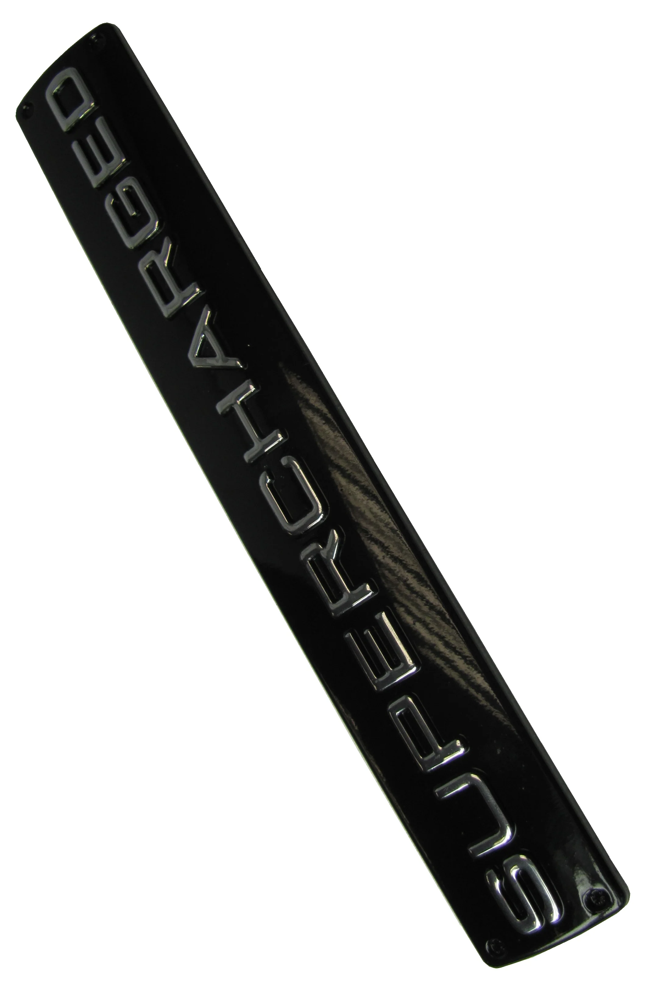 SUPERCHARGED Badge - Black & Chrome for Range Rover Sport