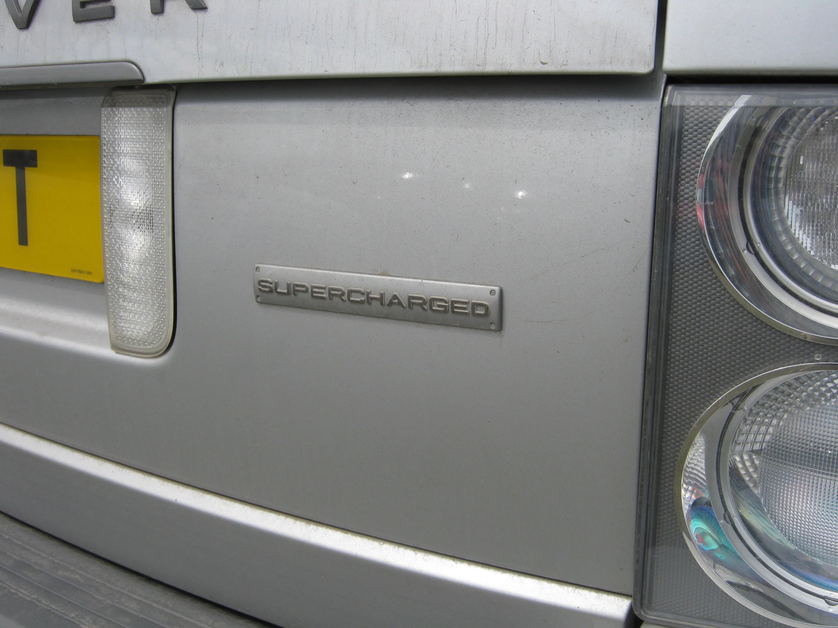SUPERCHARGED Badge - Silver ( Genuine ) for Range Rover L322 - Image 3