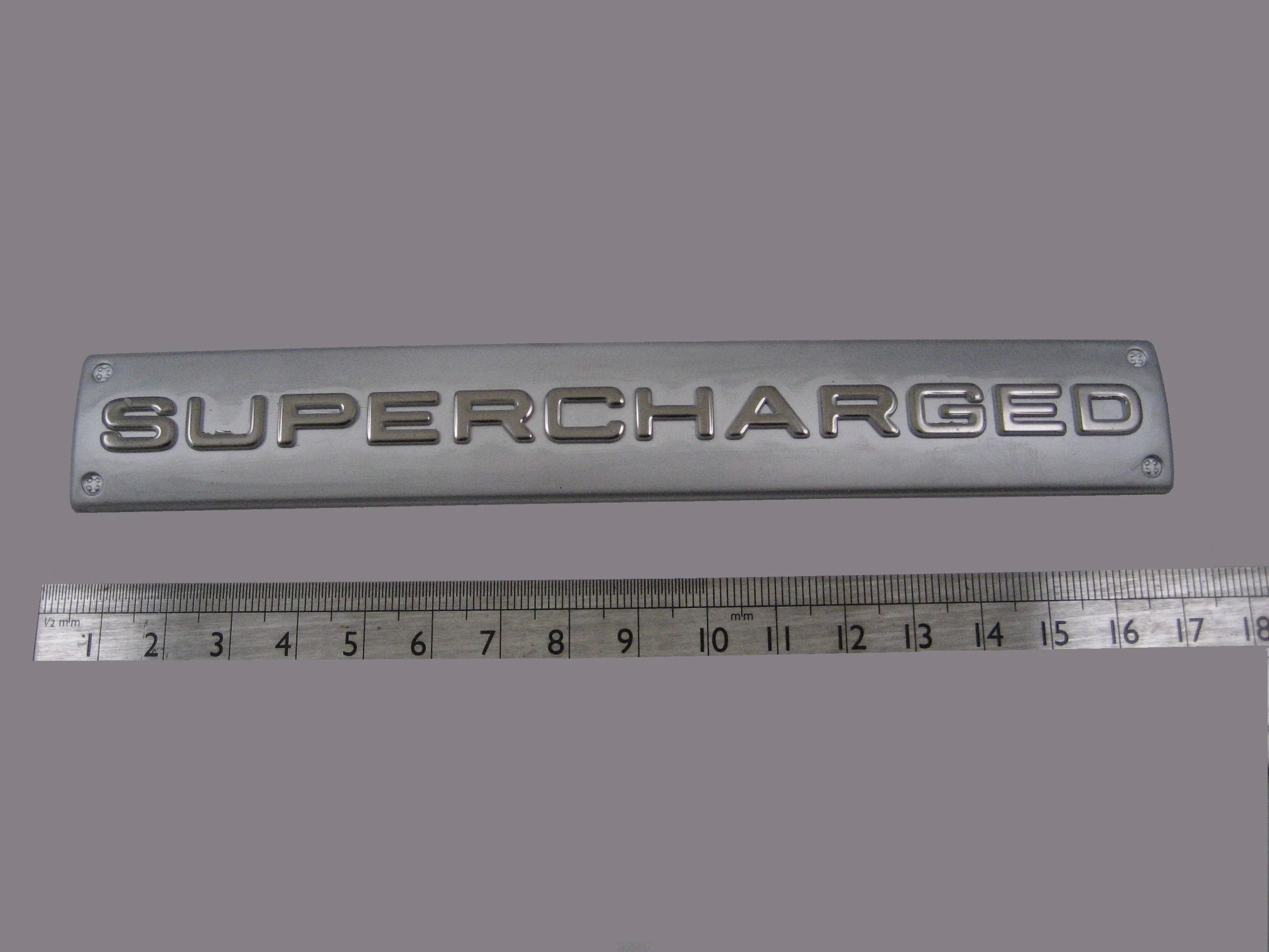 SUPERCHARGED & SPORT tailgate badge for Range Rover - Silver - Image 5