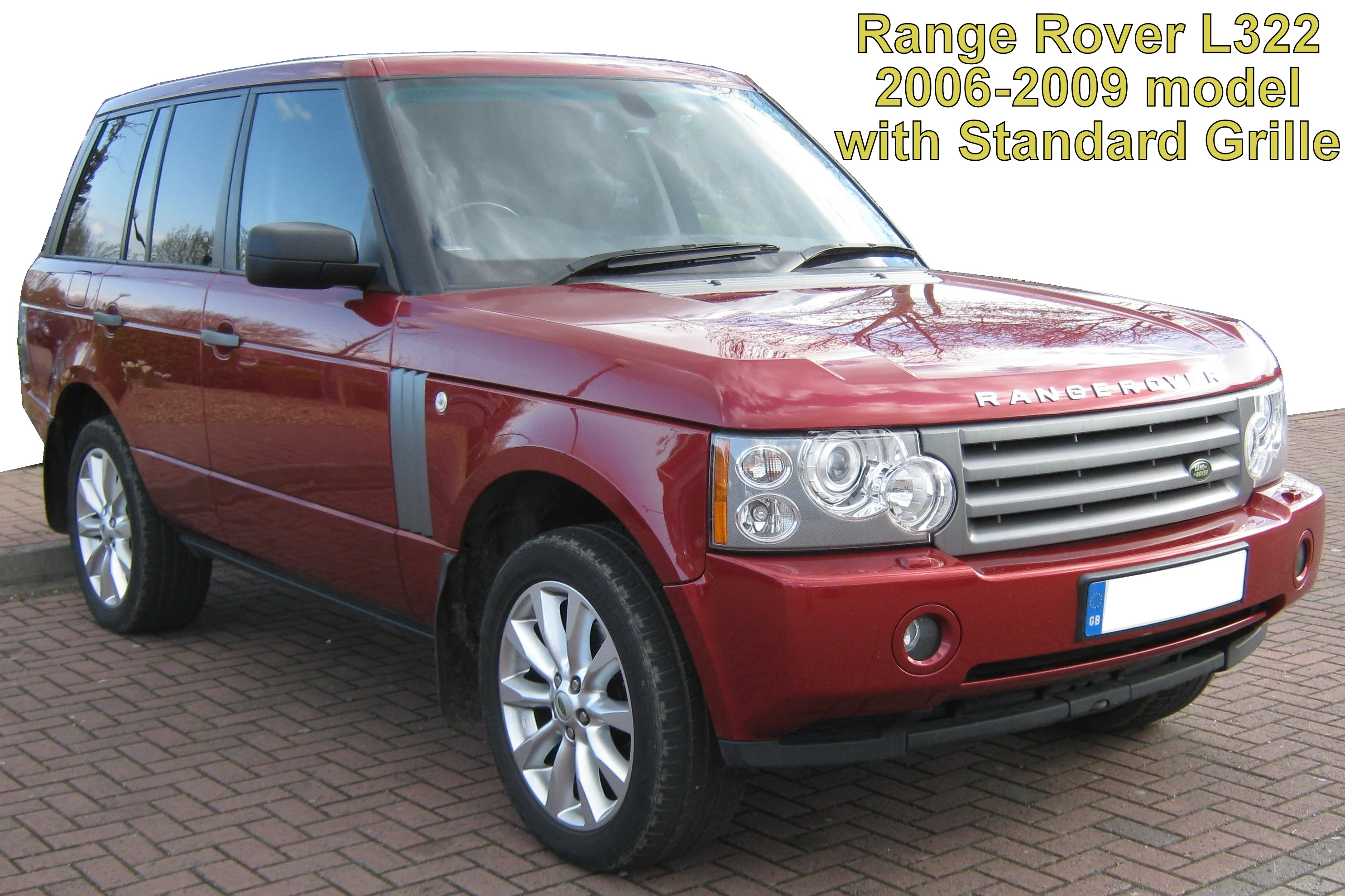 "Supercharged Style" Grille for Range Rover L322 05-09 - Black + Silver - Image 5