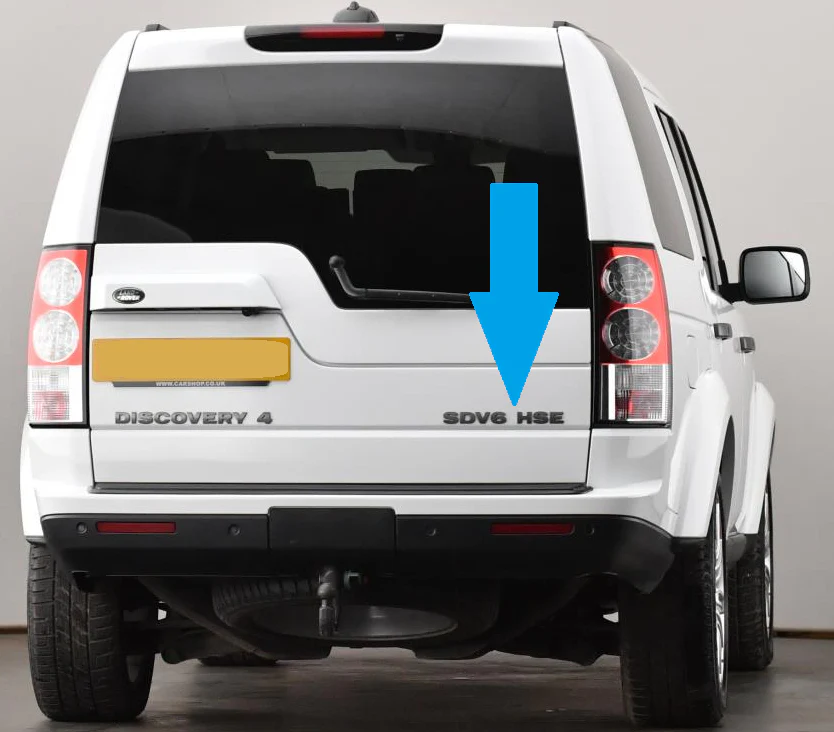 Tailgate Lettering "SDV6" - Silver - for Land Rover Discovery 3 & 4 - Image 3