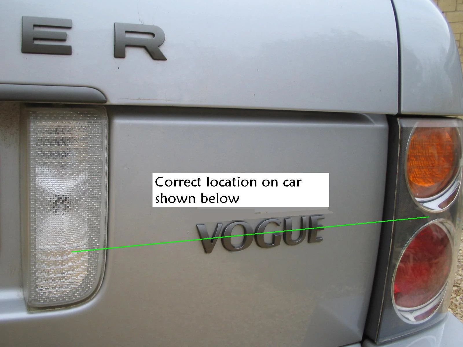 Tailgate Lettering VOGUE for Range Rover L322 - Genuine - Grey - Image 4