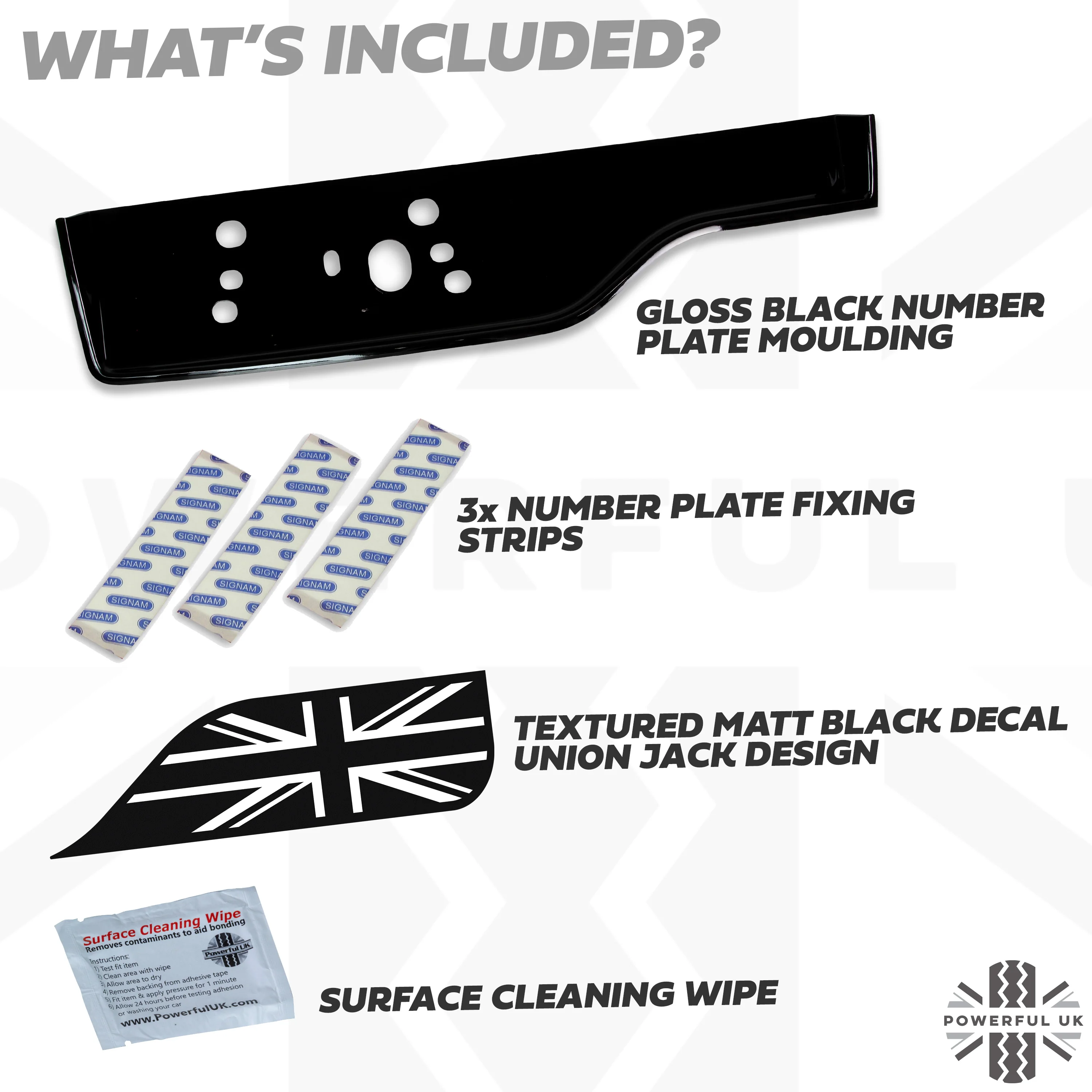 Tailgate Number Plate Moulding in Black for Land Rover Discovery 5 Dynamic - Image 3