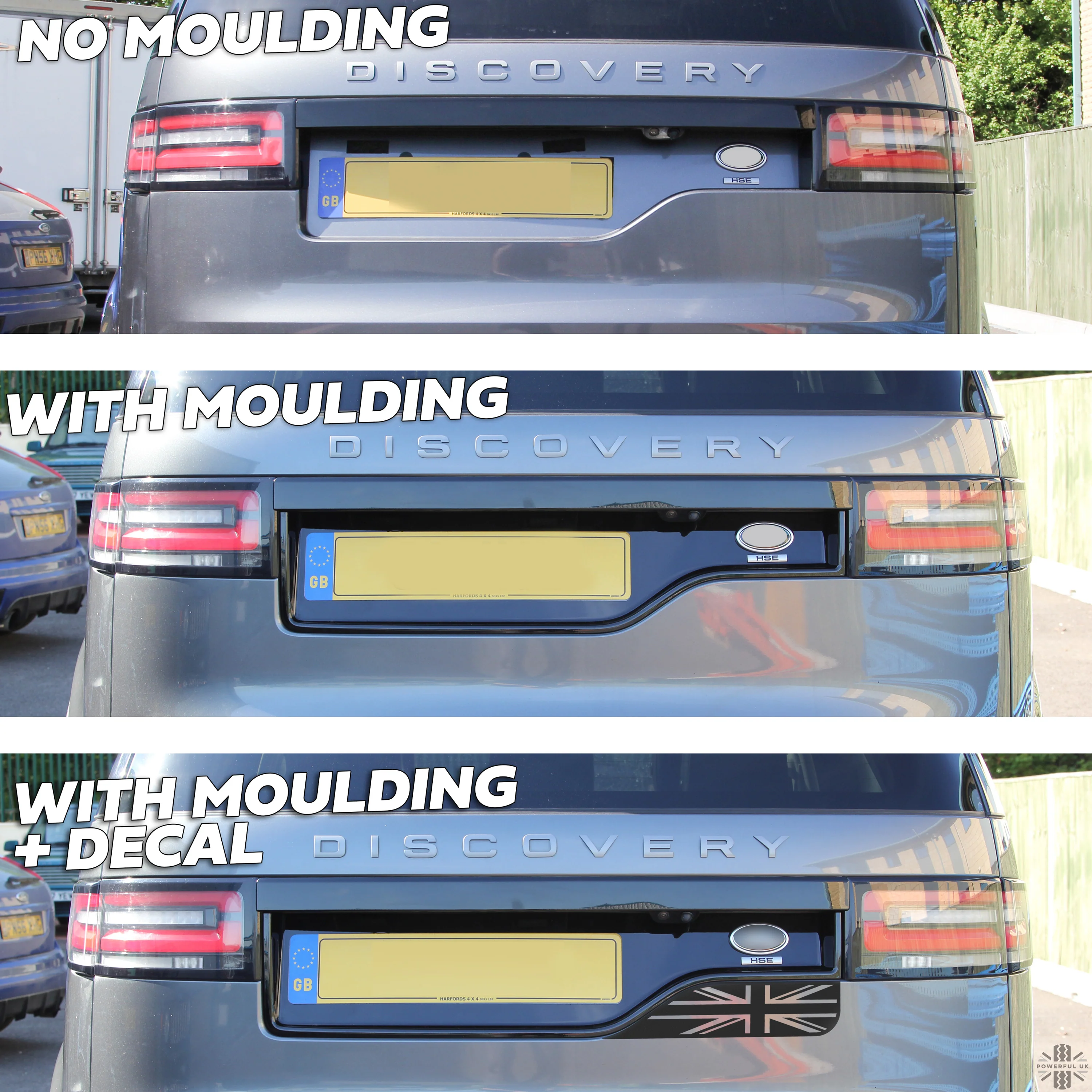 Tailgate Number Plate Moulding in Black for Land Rover Discovery 5 Dynamic - Image 4