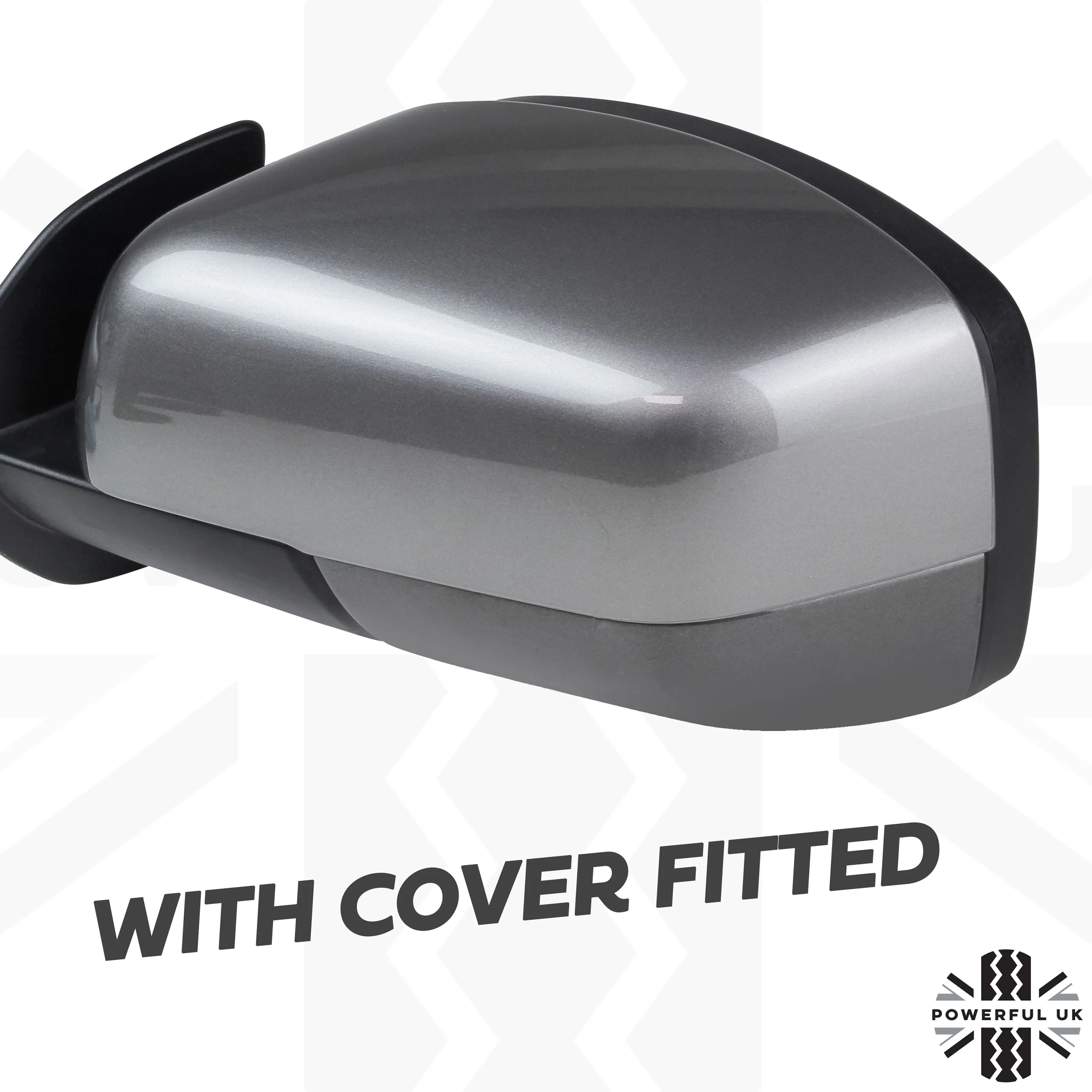 Top Half Mirror Covers for Range Rover L322 (05-09 Mirrors) - Stornoway Grey - Image 3