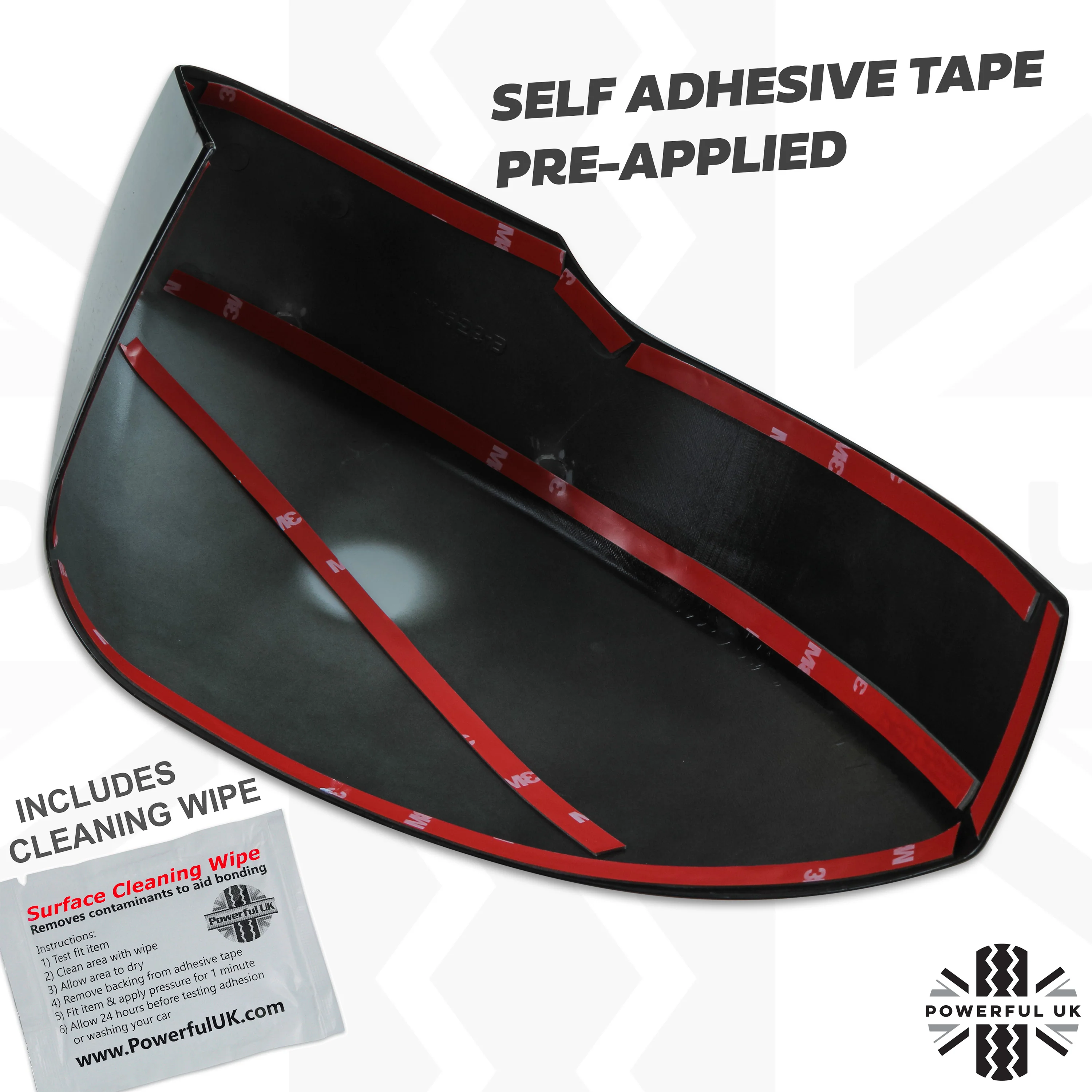 Top Half Mirror Covers - Stick on type for Range Rover L405 - Gloss Black - Image 4