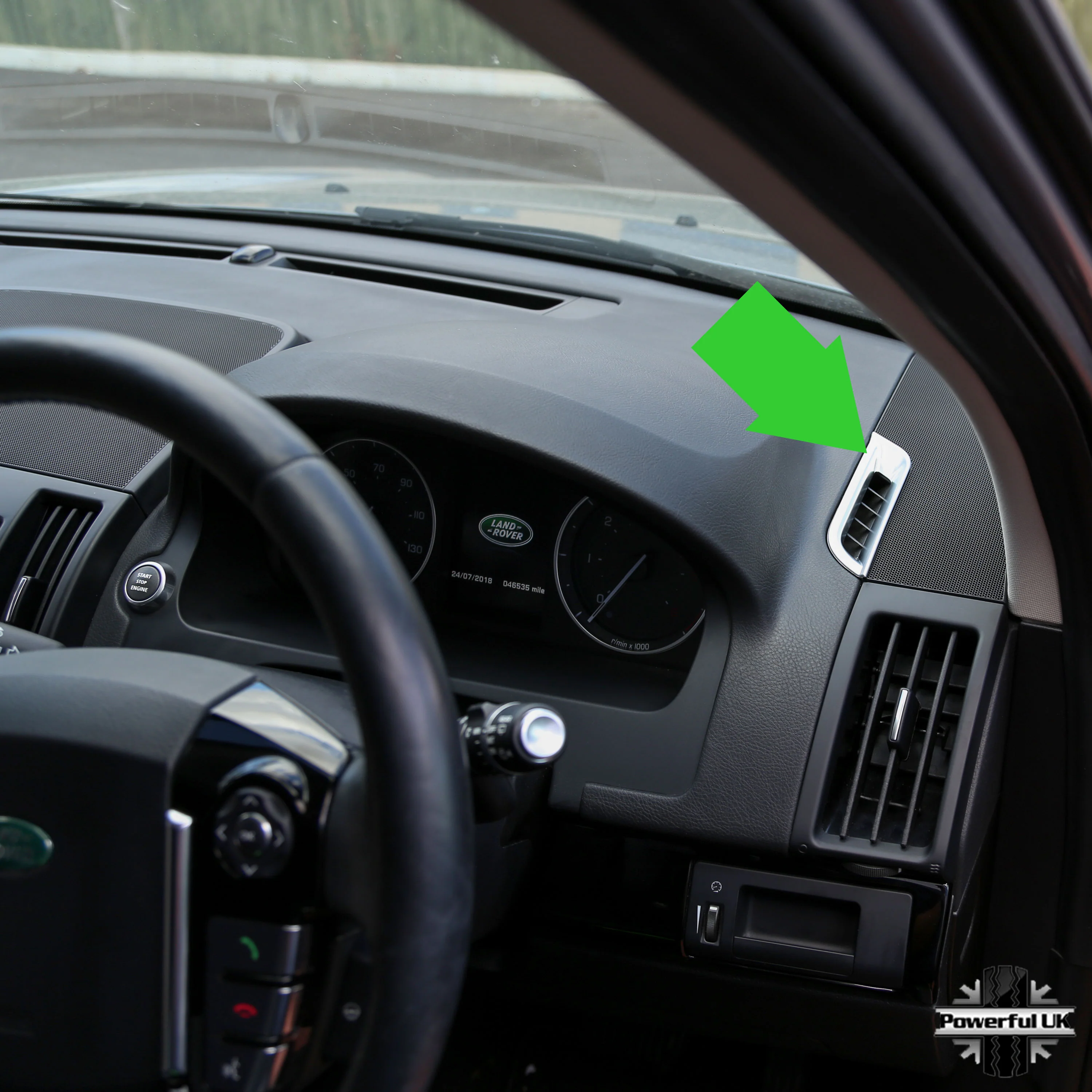 Top Vent Dash Trim (2 pc) - Silver - for Land Rover Freelander 2 - Image 3
