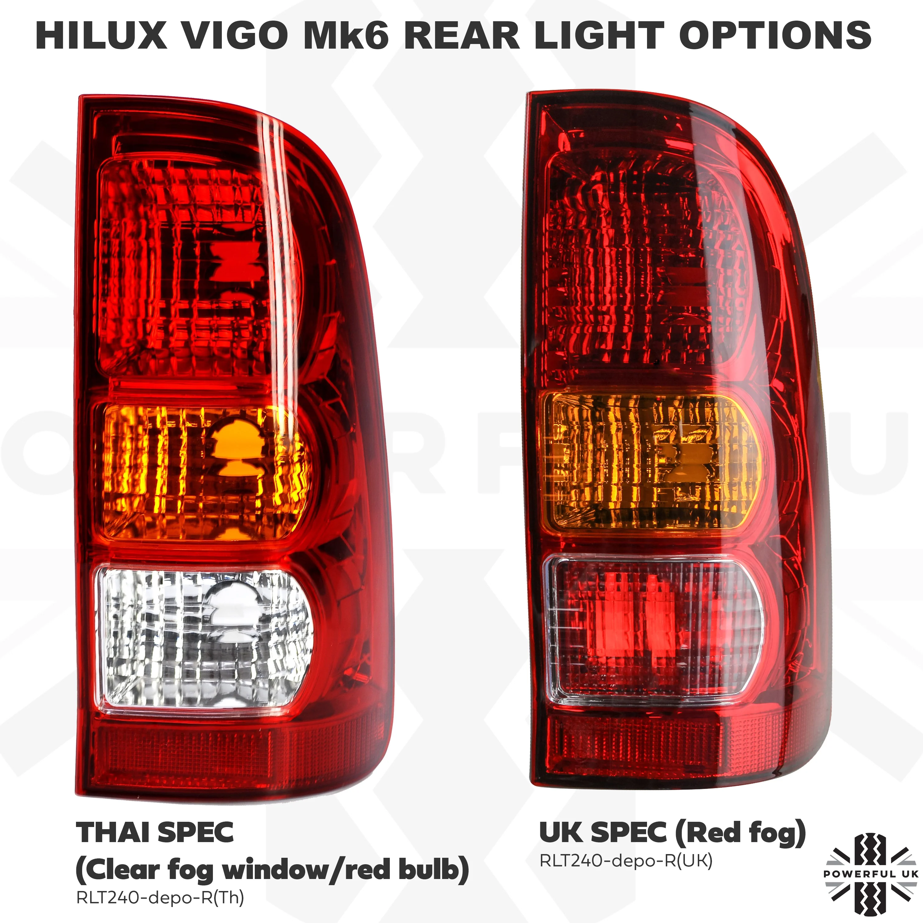 Toyota Hilux Mk6 / Vigo Rear Light - with E Mark - RH - Image 5