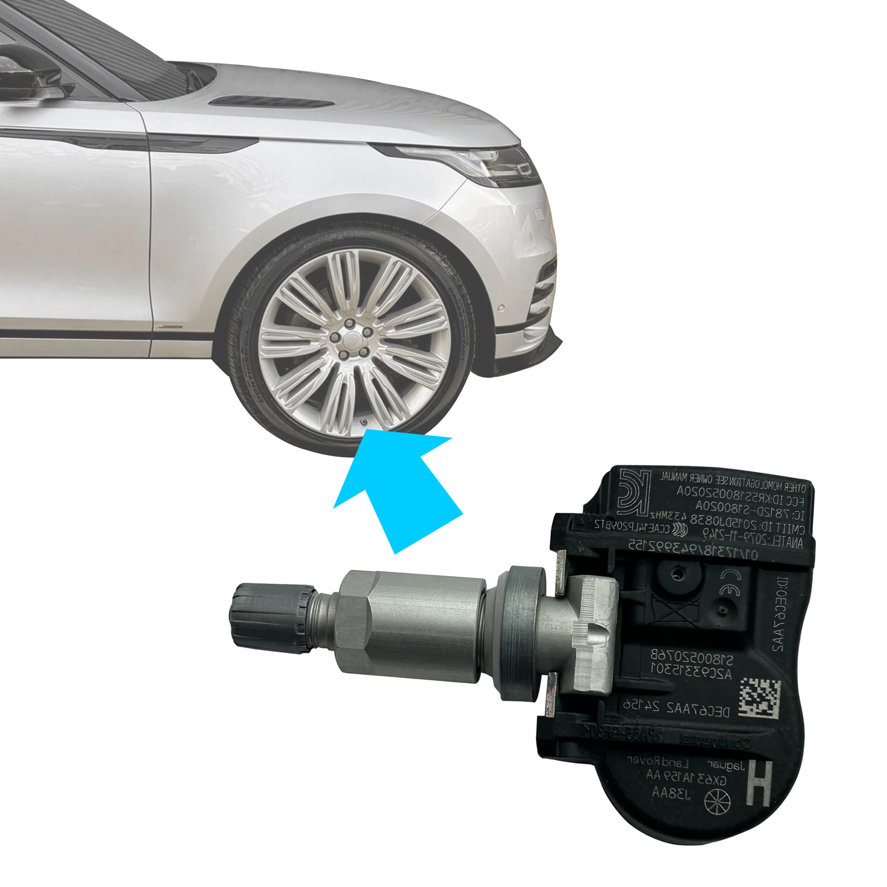 Tyre Pressure Monitoring System (TPMS) Sensor x1 for Land Rover Freelander 2 - OE