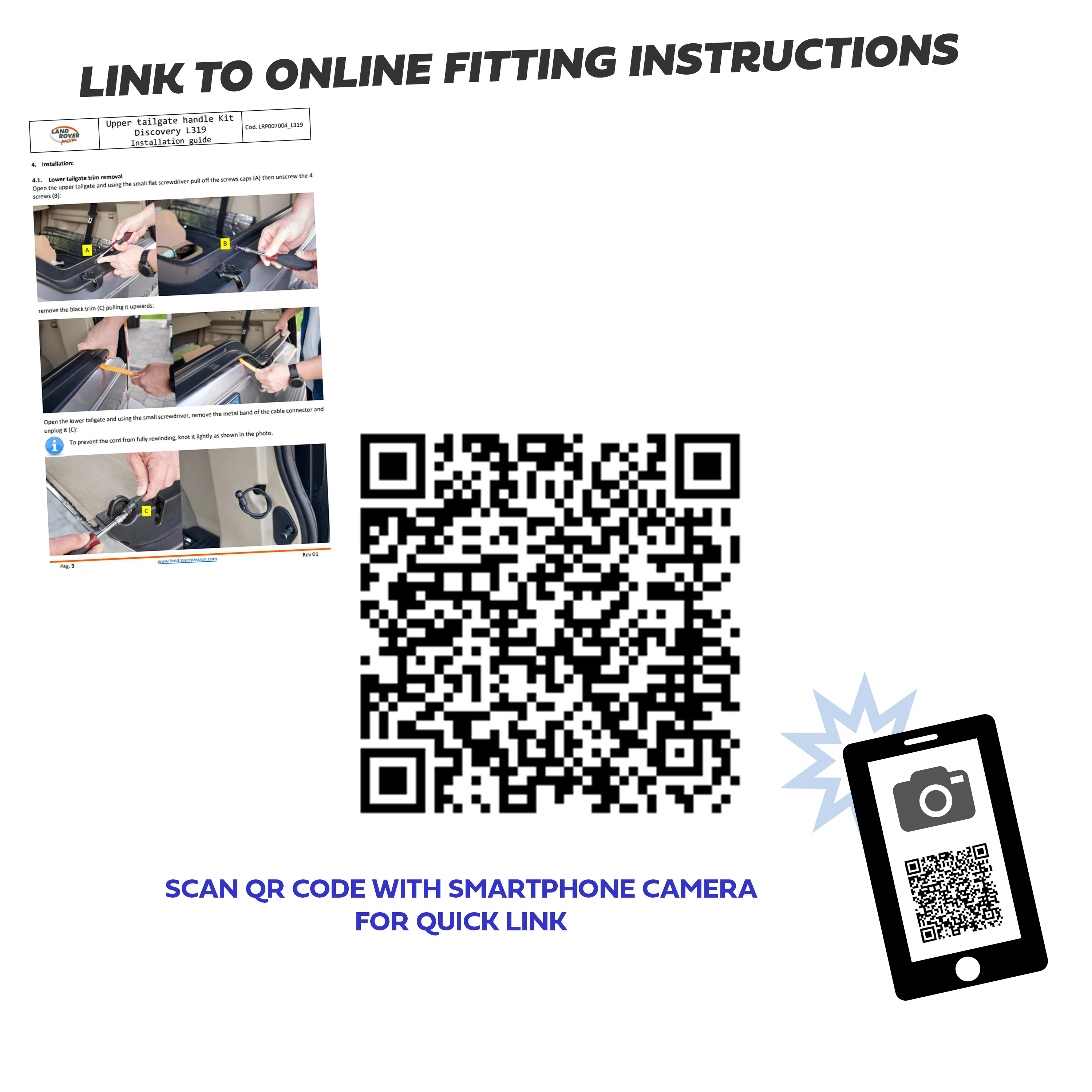 Upper Tailgate Internal Release Modification for Land Rover Discovery 3 & 4 - Image 6