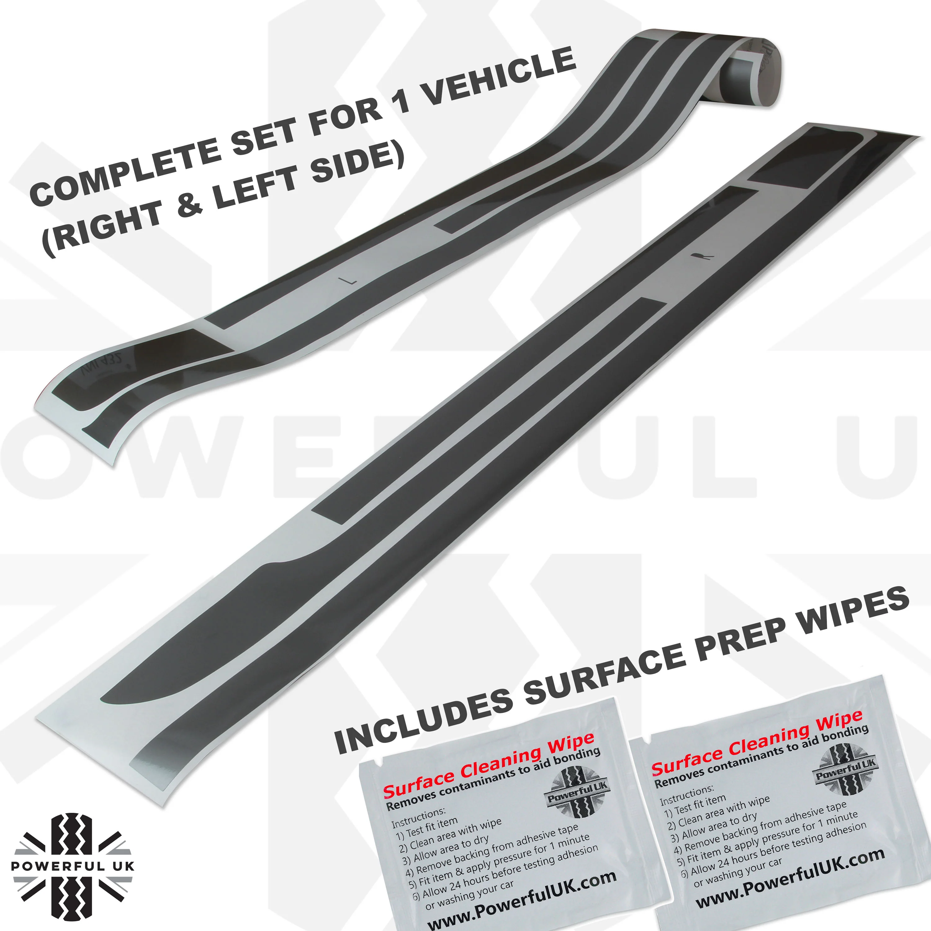 Vinyl Graphics - L405 Style Stripes - Grey for Range Rover L322 - Image 2