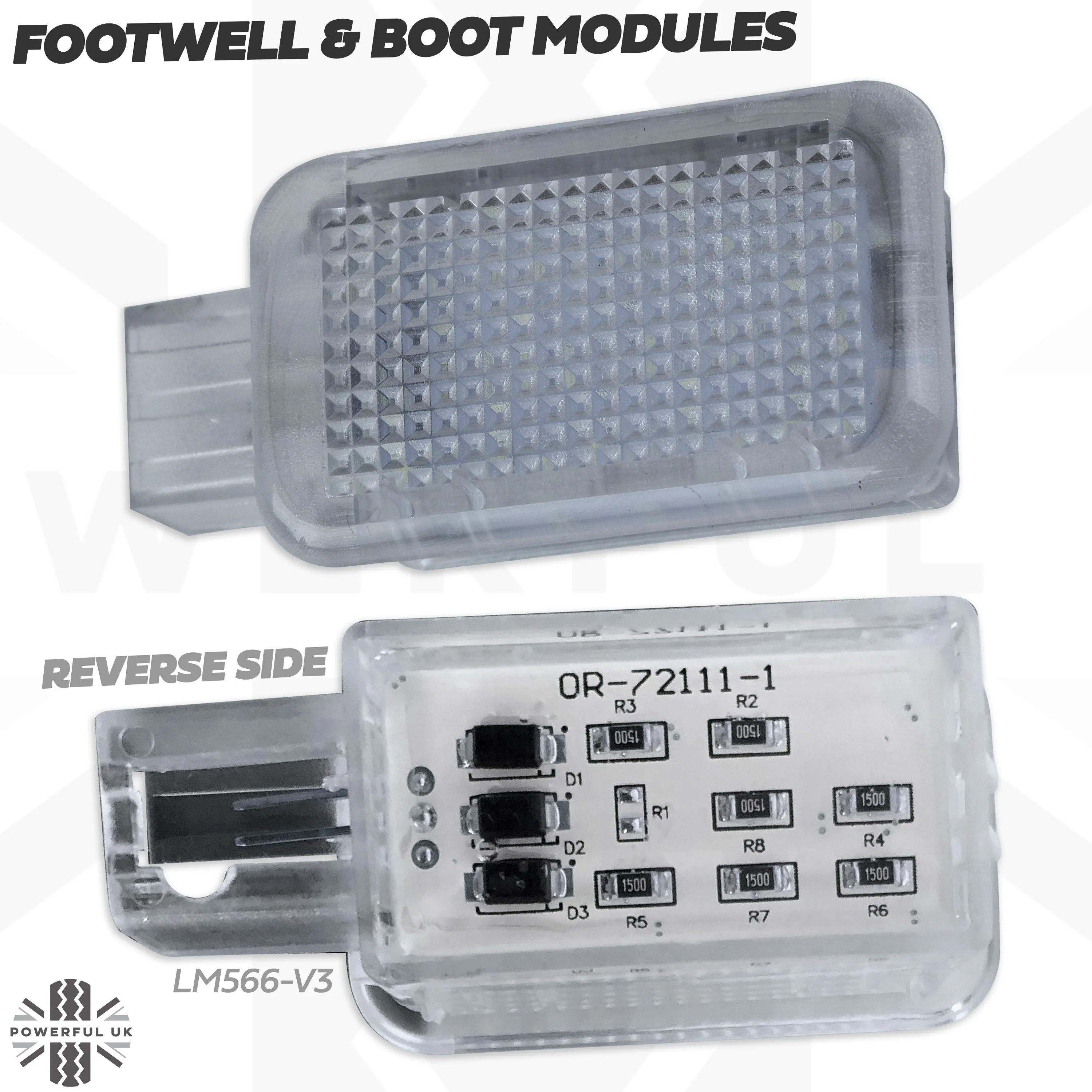 Violet/Purple LED interior Footwell Lamp for Land Rover Defender L663 (2pc) - Image 4