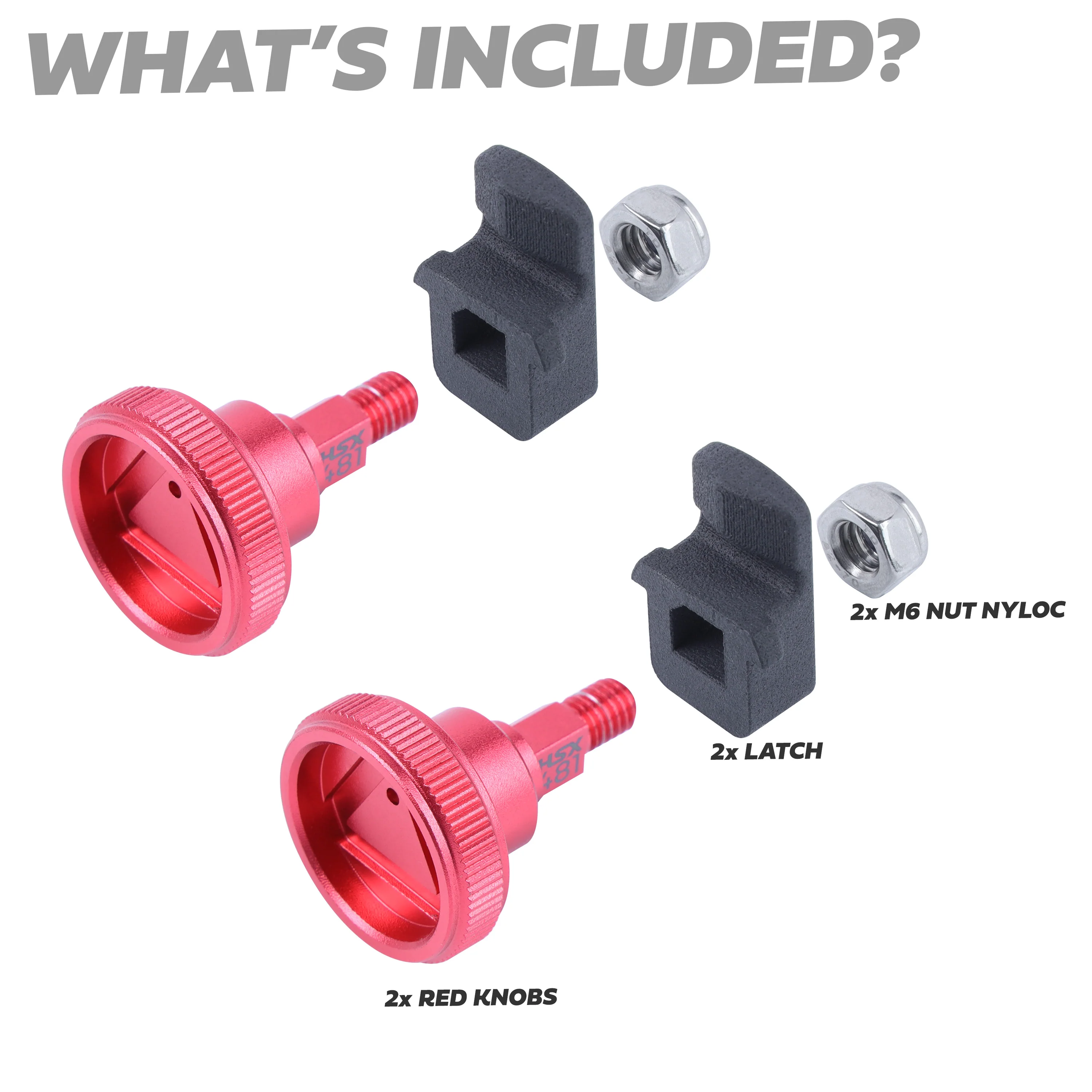 Warning Triangle Hatch Knobs for Land Rover Defender L663 - Red - Image 8
