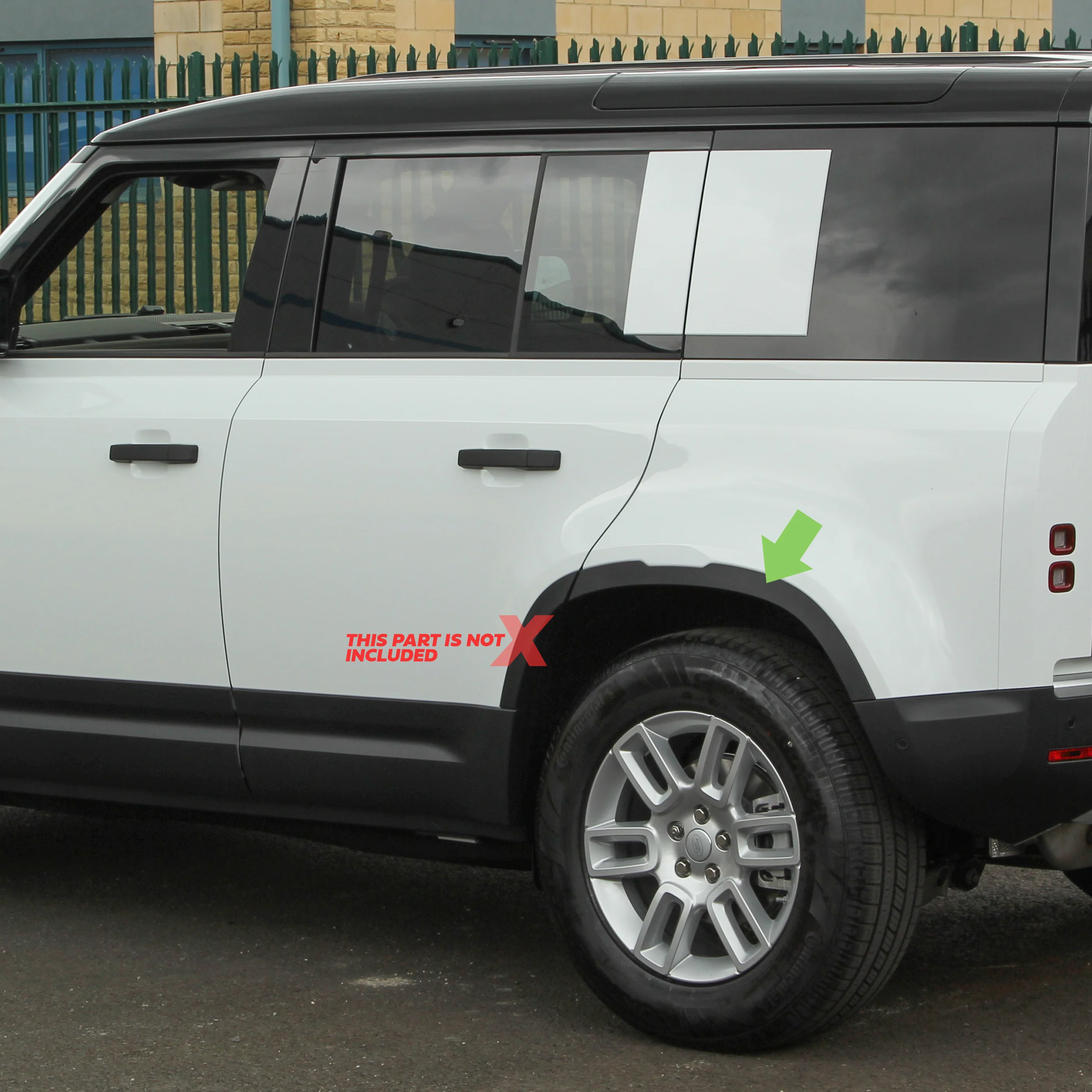 Wheel Arch Section - Standard Width - Rear Left (L3) for Land Rover Defender L663(110 & 130) - Gloss Black - Image 4