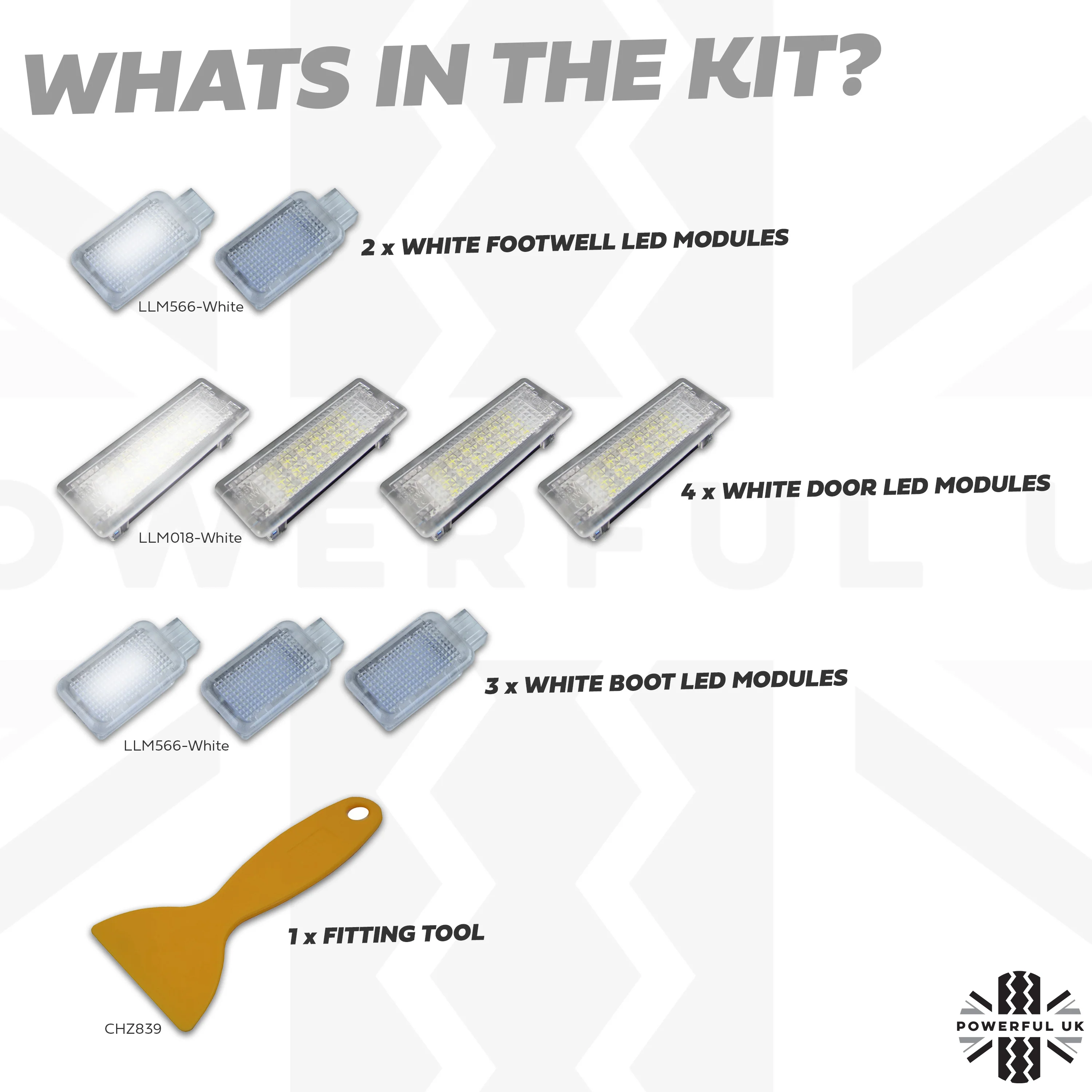 White LED Interior Light kit for Range Rover Sport L494 - Image 3
