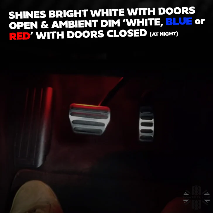 WHITE-RED-BLUE LED interior Footwell ambient lamp upgrade for Land Rover Discovery 5 (2pc) - Image 6