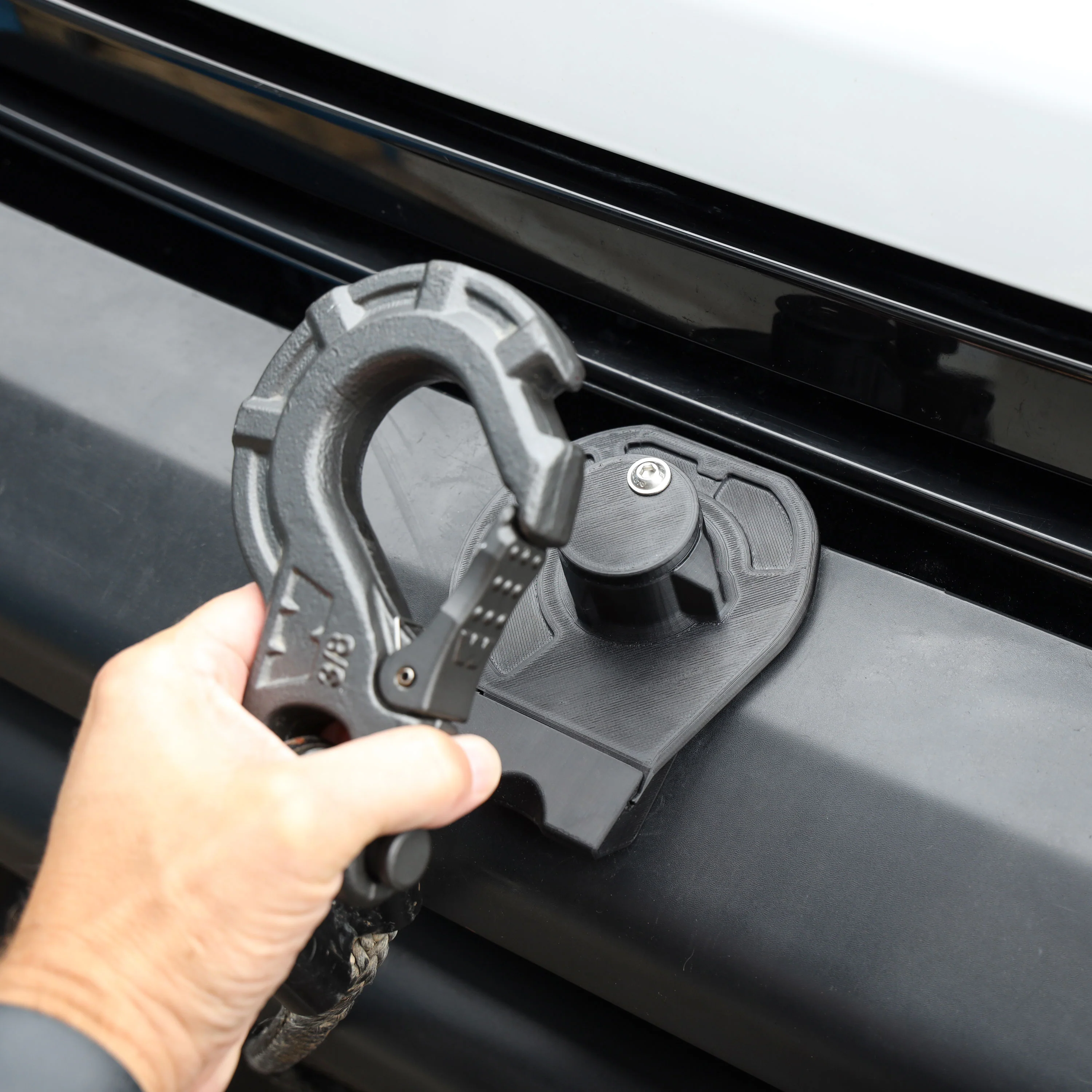 Winch Holder & Cable Tidy Kit for Land Rover Defender L663 - All Black - Image 6