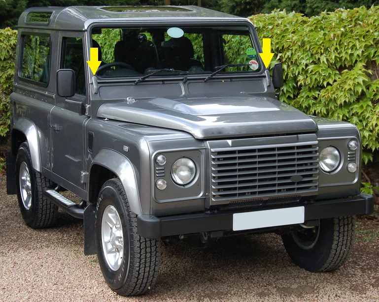Windscreen Bracket Protector Covers - Stornoway Grey - for Land Rover Defender - Image 3