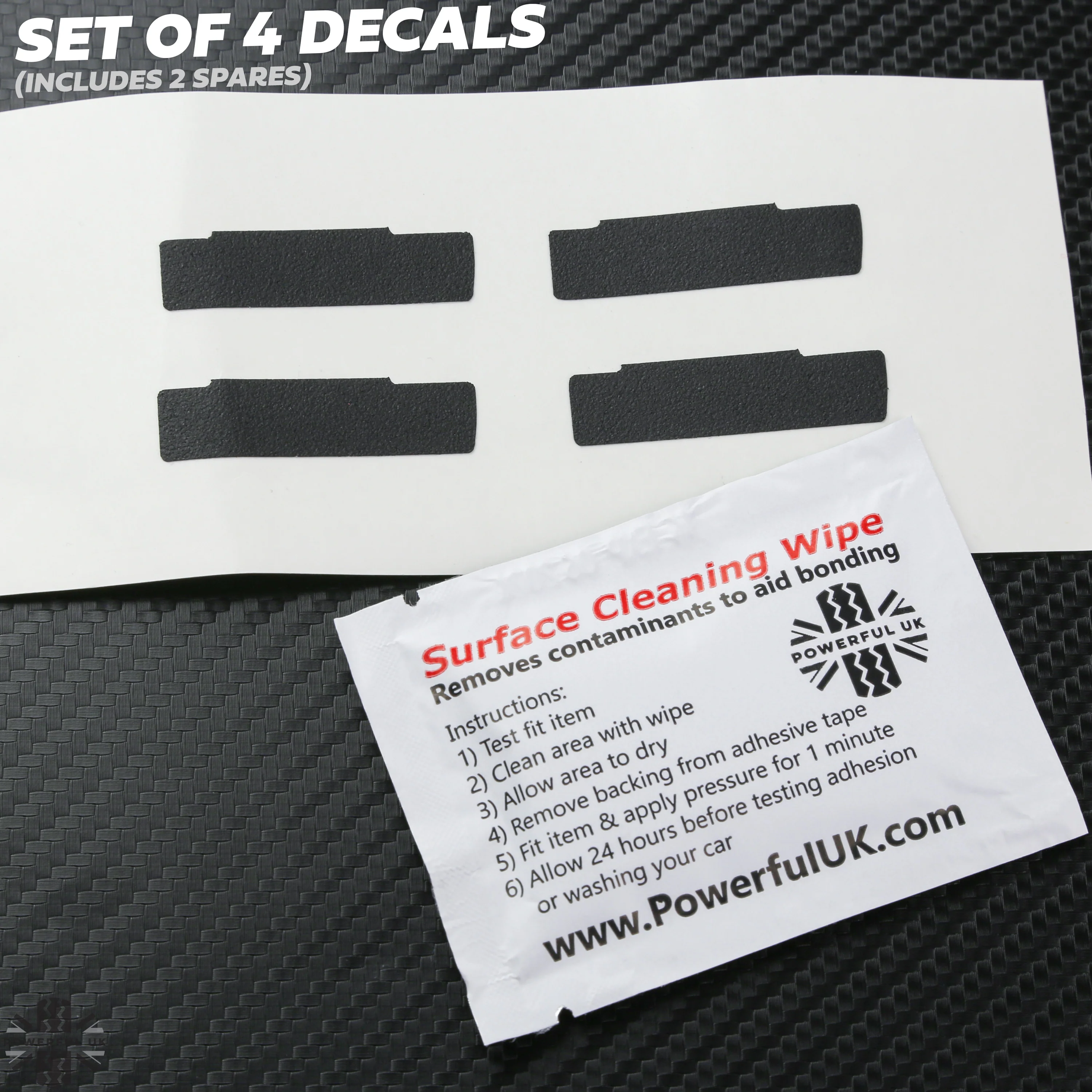 Wiper Arm Cover Stickers x4 for Range Rover Evoque - Image 2