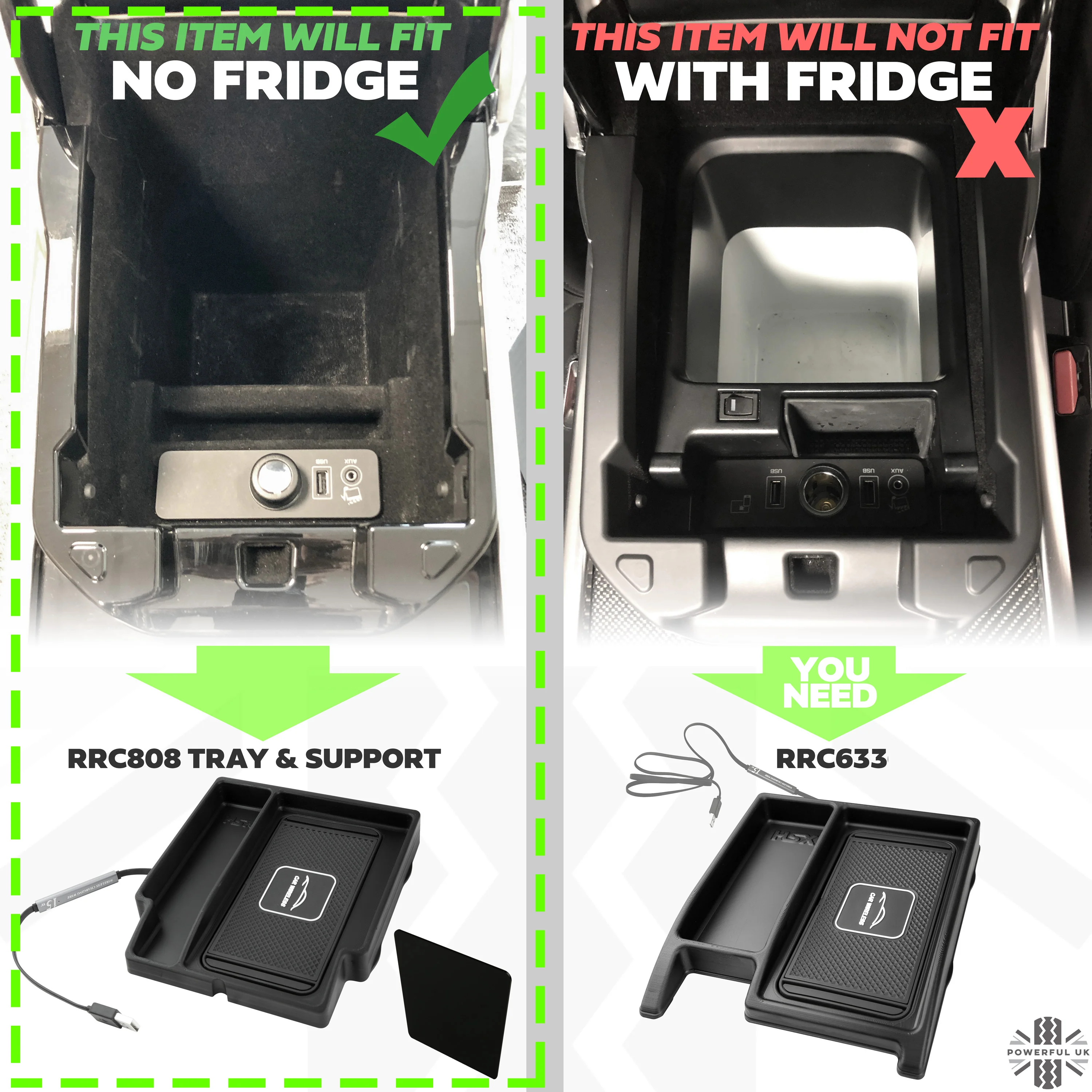 Wireless phone charging tray for Range Rover Sport L494  2014-17 (for vehicles with NO fridge) - Image 9